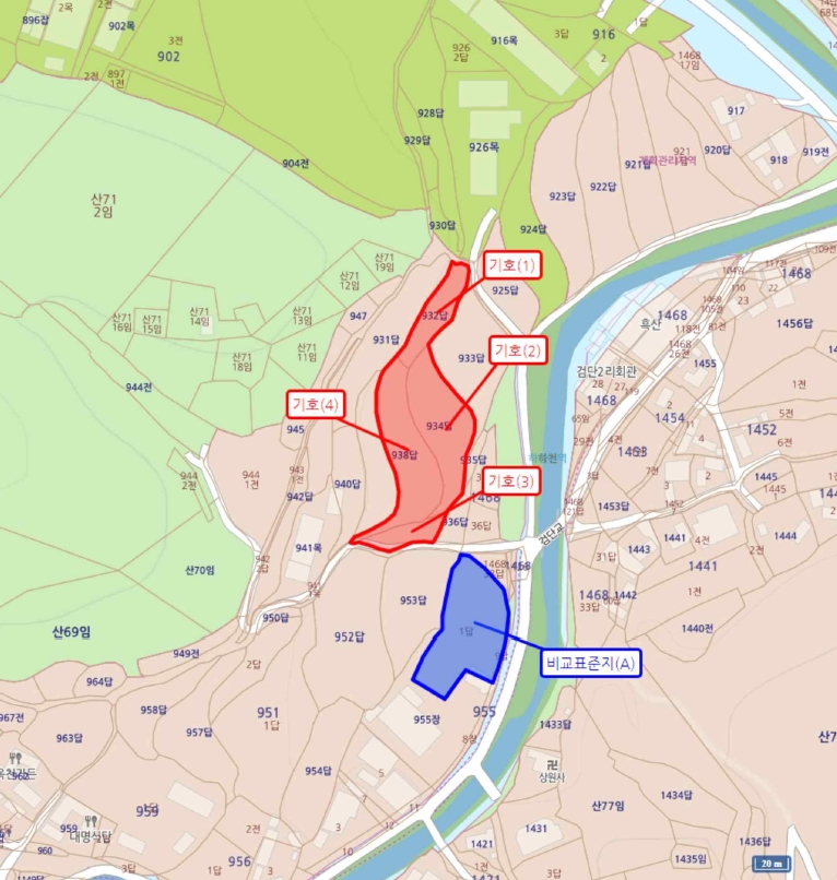경상북도 경주시 안강읍 검단리 932 외 3필지 답 경매 사진 6