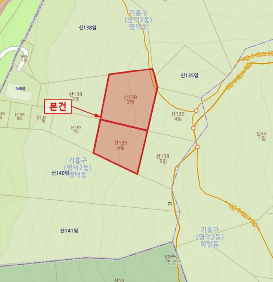 경기도 용인시 기흥구 영덕동 산139-3 외 1필지 임야 경매 사진 8
