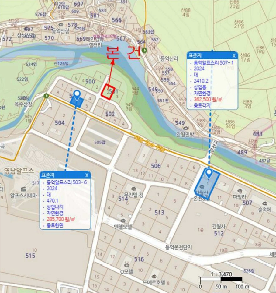 울산광역시 울주군 상북면 등억알프스리 501-2 대지,임야,전답 경매 사진 6