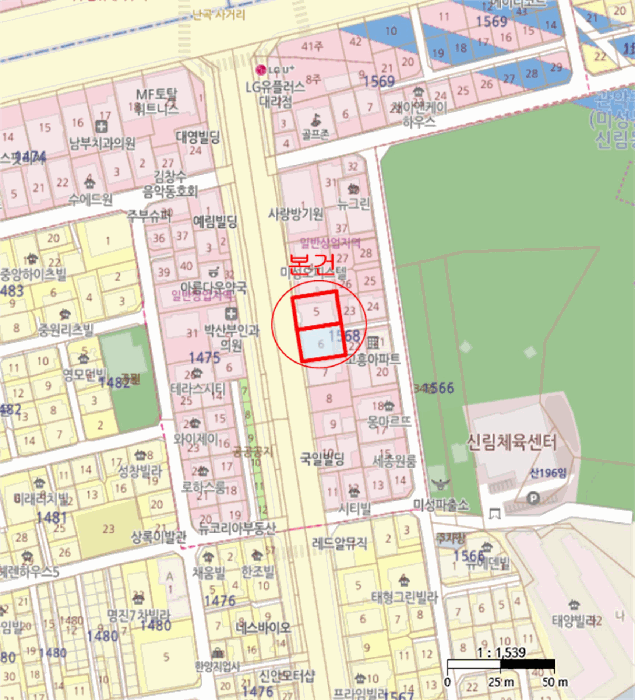 서울특별시 관악구 신림동 1568-5 더위일관악파크뷰 5층504호 외 1필지 오피스텔(주거) 경매 사진 10