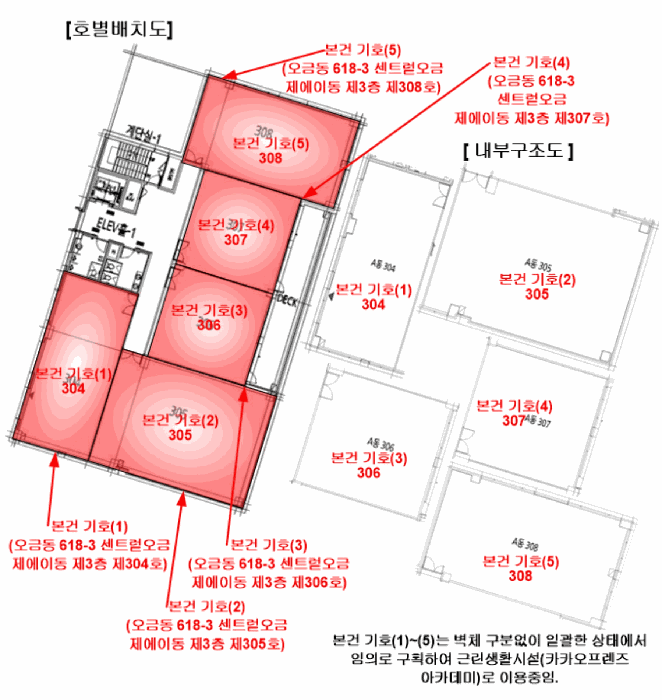서울특별시 송파구 오금동 618-3 센트럴오금 에이동 3층304호 외 4개호 근린상가 경매 사진 21