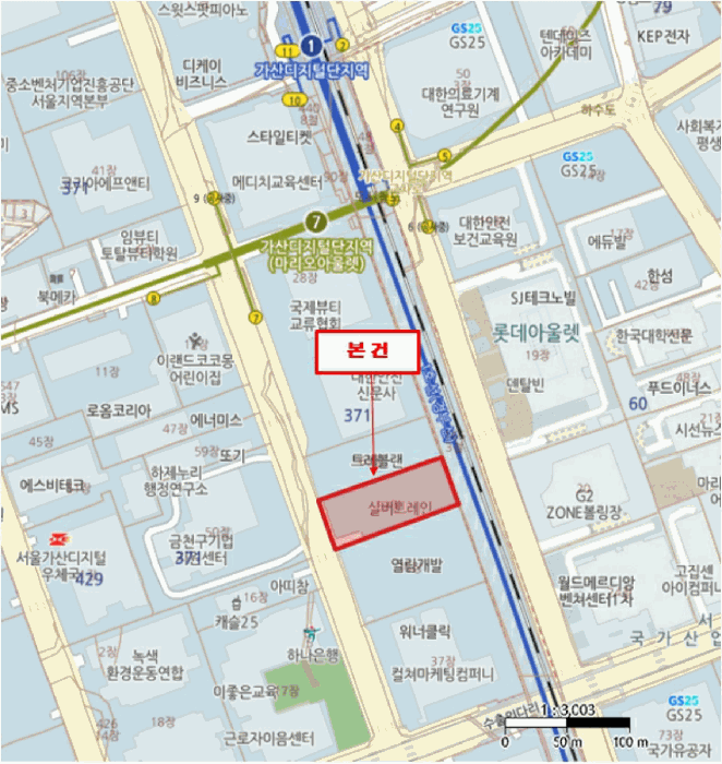 서울특별시 금천구 가산동 371-57 가산더스카이밸리1차 제지층 제205호 아파트형공장 경매 사진 22