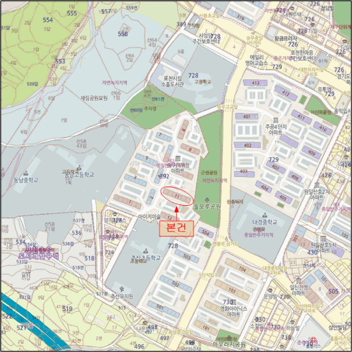 경기 포천시 소흘읍 송우리 392-12, 전원우정아파트 11동 2층 203호 외 1필지 아파트 경매 사진 9