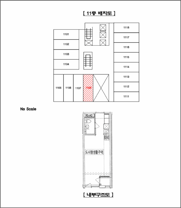 경기도 의정부시 의정부동 15-3 미리온타워 11층1108호 오피스텔 경매 사진 22