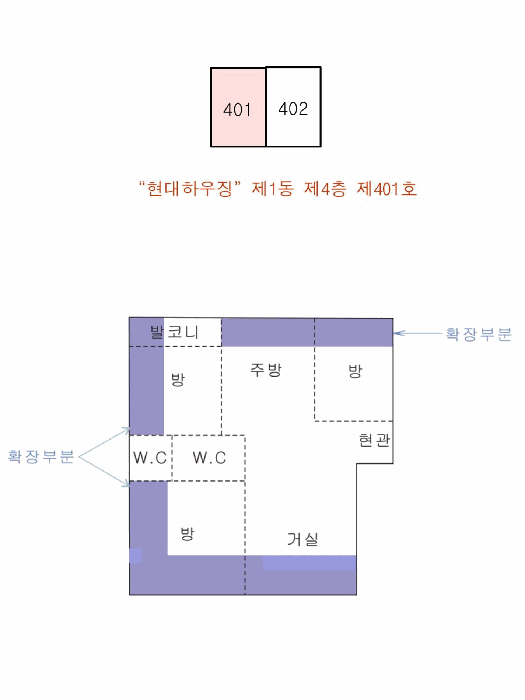 경기 고양시 일산서구 덕이동 785-2, 1동 4층401호 (덕이동,현대하우징) 외 2필지 다세대주택 경매 사진 12