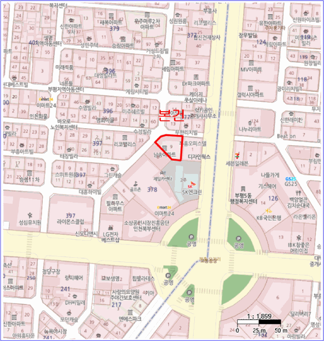 인천광역시 부평구 부평동 378-9 남송아파트 4층401호 오피스텔 경매 사진 15