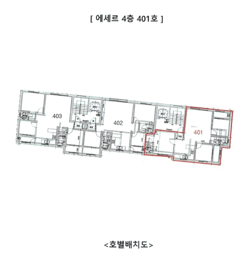 인천광역시 남동구 만수동 1-249 에세르 4층401호 외 1필지 오피스텔(주거) 경매 사진 11