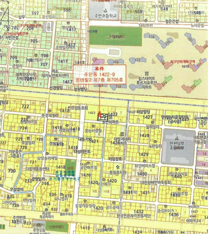 인천광역시 미추홀구 주안동 1422-9 엠버빌2 7층705호 오피스텔 경매 사진 24