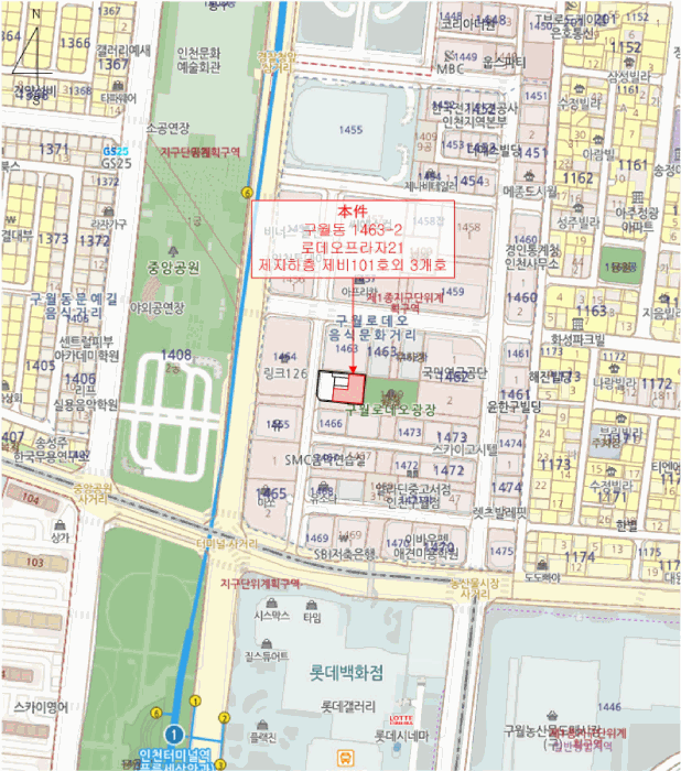 인천광역시 남동구 구월동 1463-2 로데오프라자21 지하층비101호 근린상가 경매 사진 14
