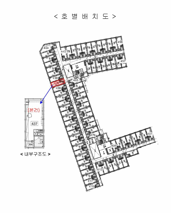 경기도 김포시 운양동 1297-1 한강베네치아1동 4층 437호 외 1필지 오피스텔(주거) 경매 사진 8