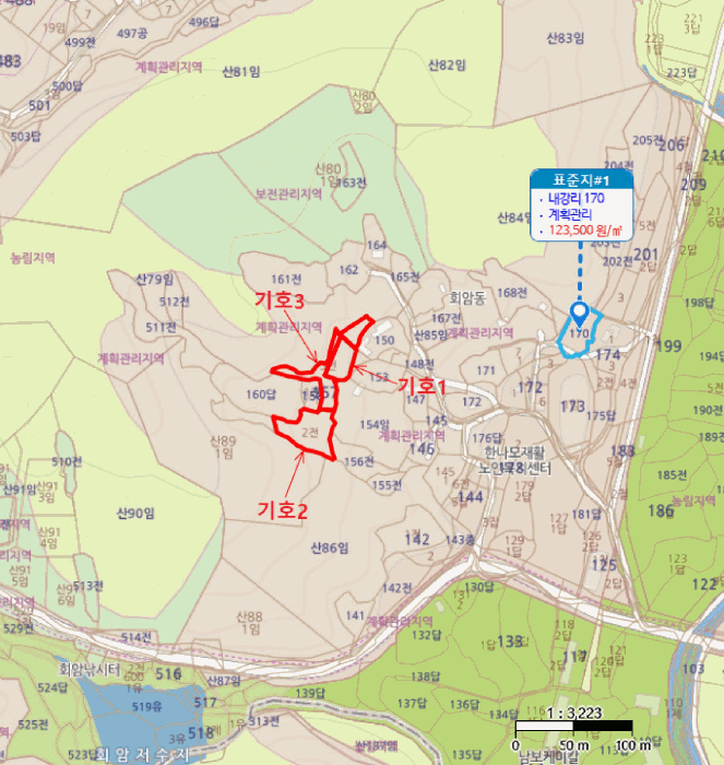 경기도 안성시 삼죽면 내강리 157-1 대지 경매 사진 19