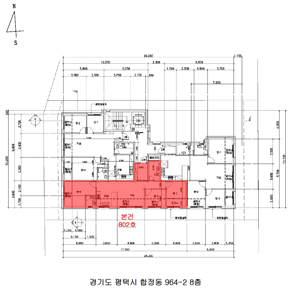 경기도 평택시 합정동 964-2 8층802호 다세대(빌라) 경매 사진 22