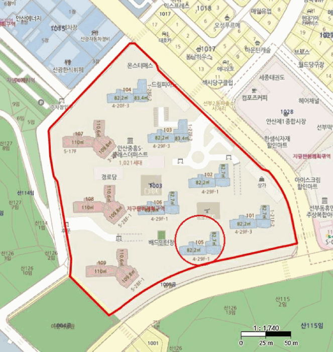 경기도 안산시 단원구 선부동 1003 안산중흥에스-클래스더퍼스트 105동 25층2504호 아파트 경매 사진 31