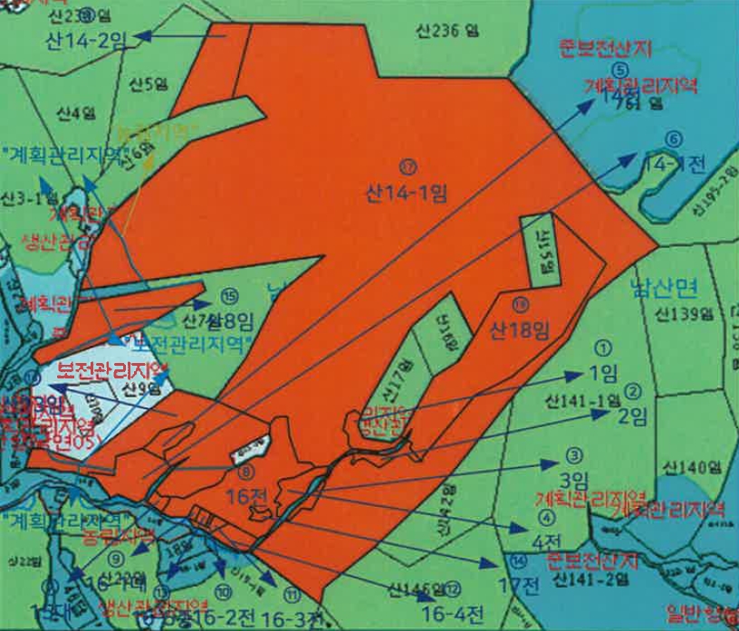 강원특별자치도 춘천시 남면 추곡리 1 외 18필지 임야 경매 사진 43