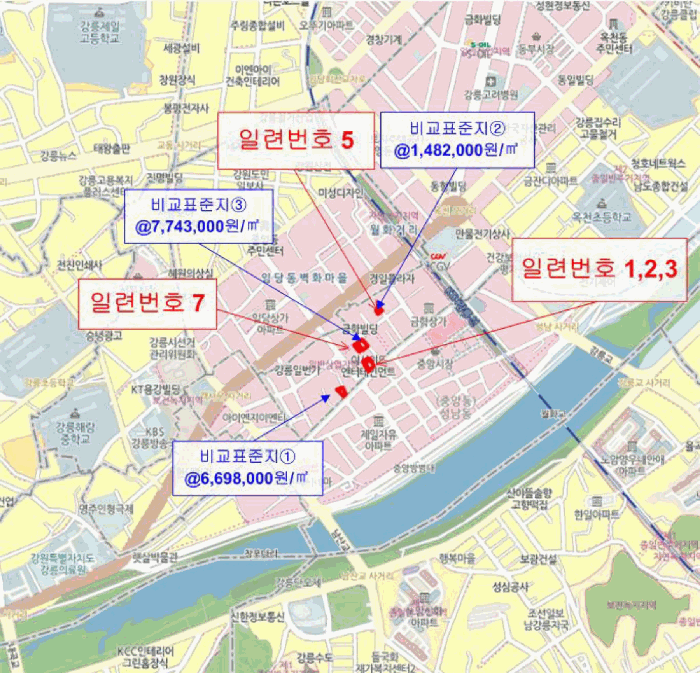강원특별자치도 강릉시 금학동 41-2 외 2필지 근린생활시설 경매 사진 8