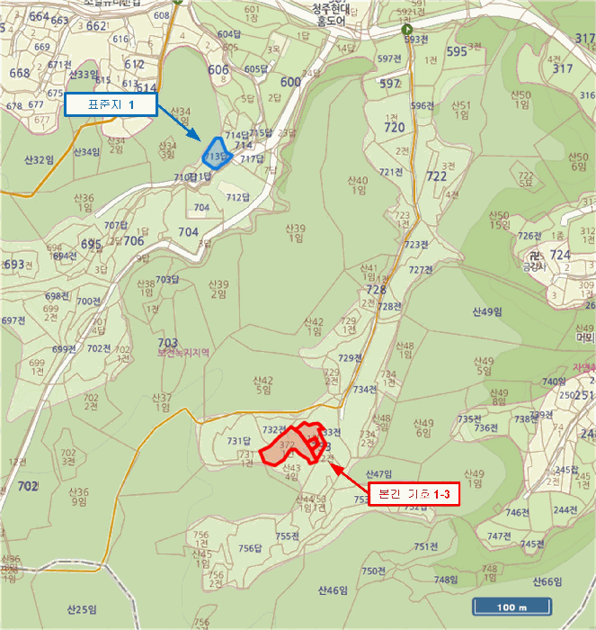 충청북도 청주시 상당구 남일면 가산리 372-1 외 2필지 전 경매 사진 6