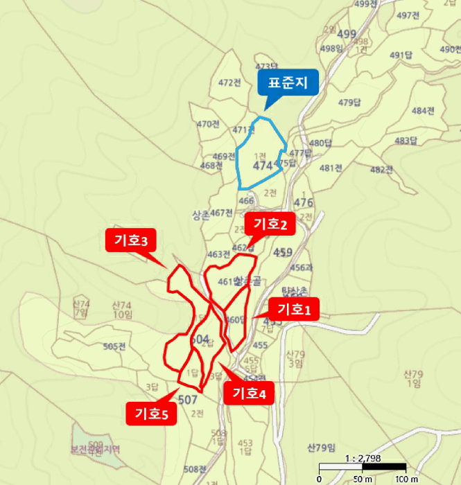 충청북도 충주시 소태면 복탄리 460 외 1필지 답 경매 사진 5