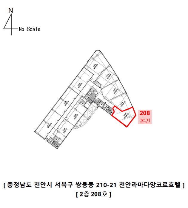 충청남도 천안시 서북구 쌍용동 210-21 천안라마다앙코르호텔 2층208호 근린상가 경매 사진 55
