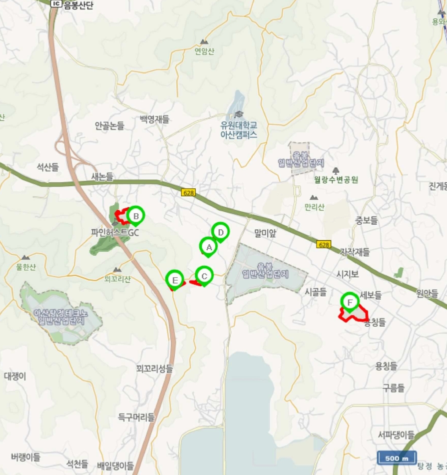 충청남도 아산시 음봉면 동암리 336 외 24필지 답 경매 사진 58