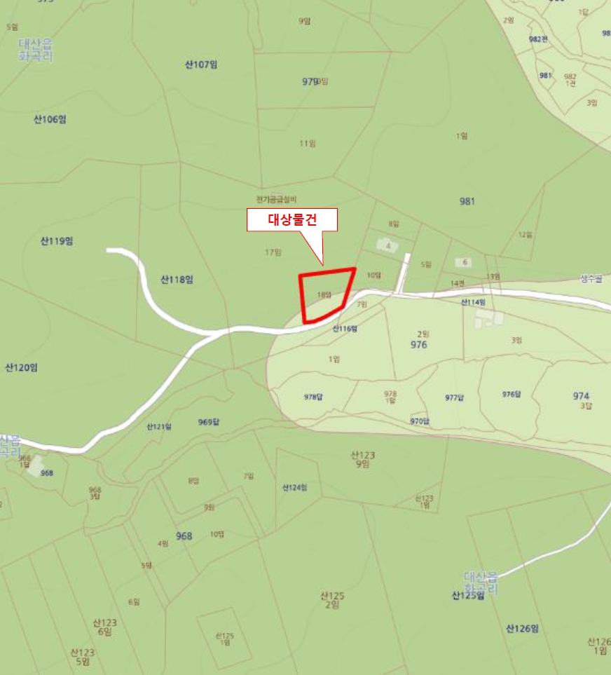 충청남도 서산시 대산읍 화곡리 981-18 임야 경매 사진 17