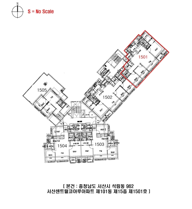 충청남도 서산시 석림동 962 서산센트럴코아루아파트 101동 15층1501호 아파트 경매 사진 22