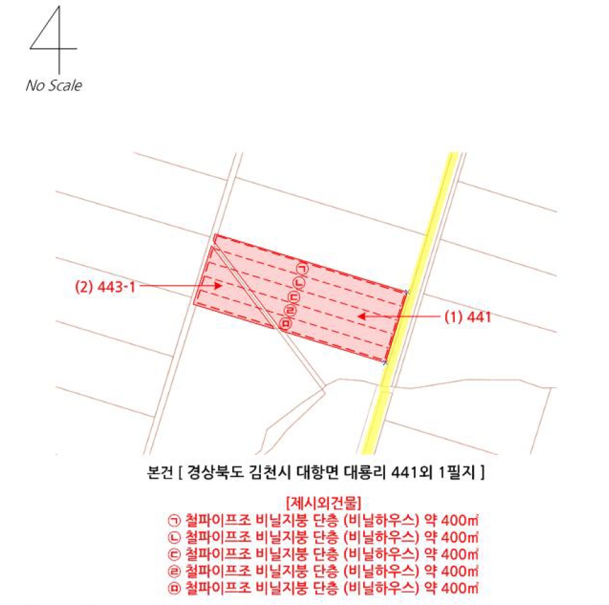 경상북도 김천시 대항면 대룡리 441 외 1필지 답 경매 사진 8