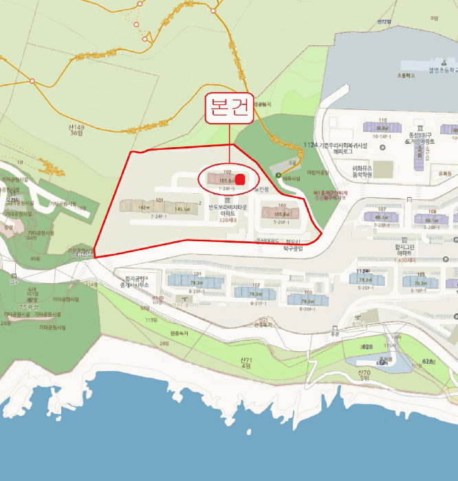 부산광역시 영도구 동삼동 1124-2 반도보라비치타운 102동 16층1605호 아파트 경매 사진 12