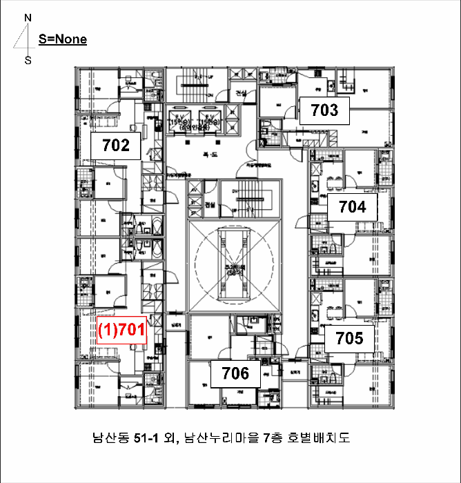 부산광역시 금정구 남산동 51-1 남산누리마을 7층701호 외 1필지 아파트 경매 사진 10