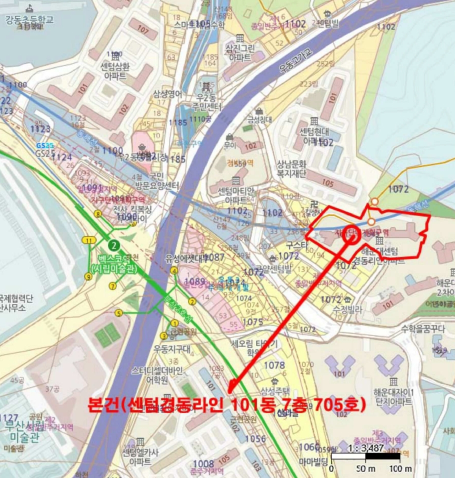 부산광역시 해운대구 우동 1543 센텀경동리인 101동 7층705호 아파트 경매 사진 15