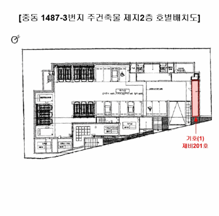 부산광역시 해운대구 중동 1487-3 주건축물 1동 지2층비201호 외 4필지 근린상가 경매 사진 8