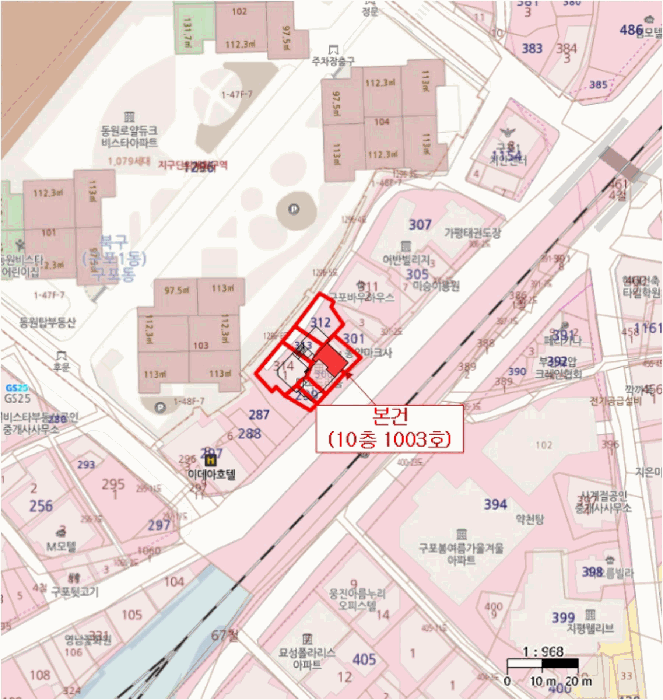 부산광역시 북구 구포동 300 미소드리움 10층1003호 외 6필지 오피스텔(주거) 경매 사진 11