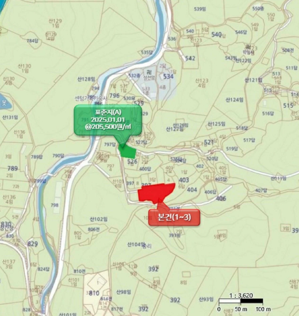 경상남도 양산시 하북면 백록리 397-5 외 2필지 도로 경매 사진 7