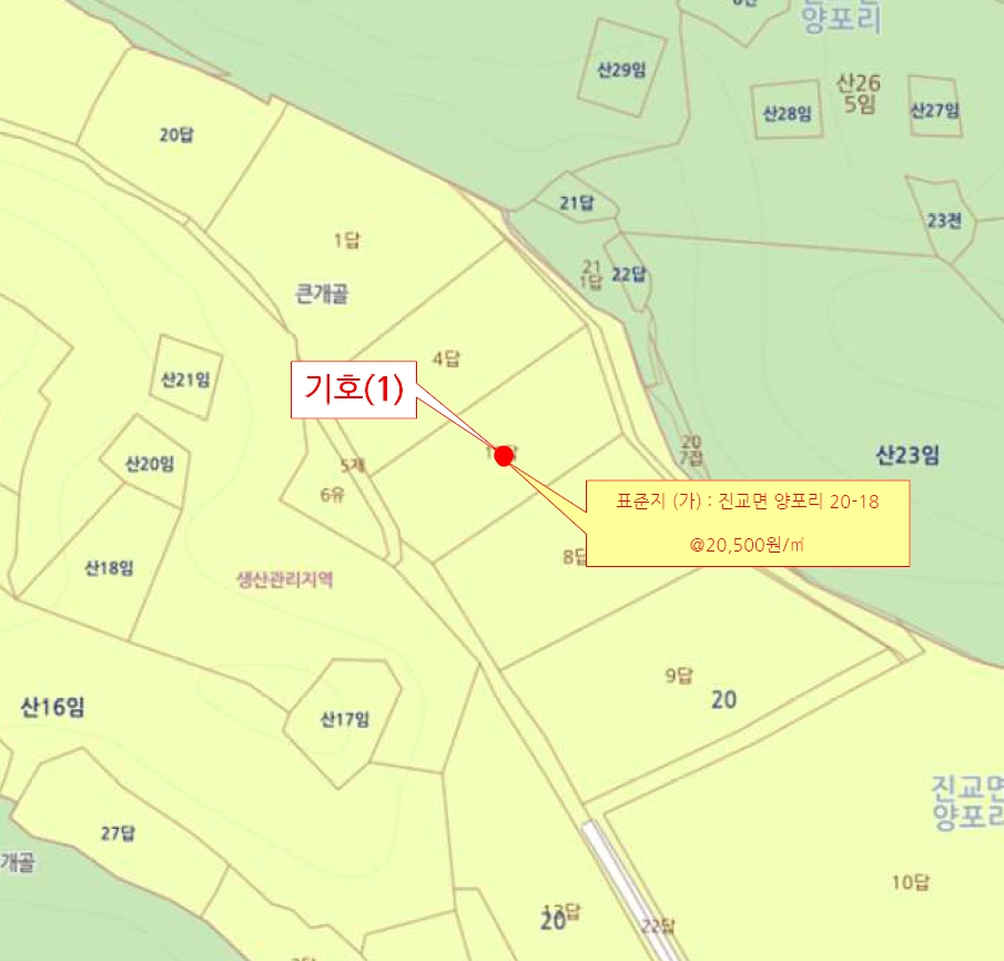 경상남도 하동군 진교면 양포리 20-18 답 경매 사진 12