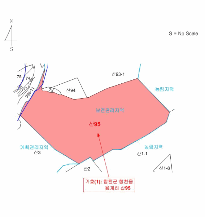 경상남도 합천군 합천읍 용계리 산95 임야 경매 사진 16