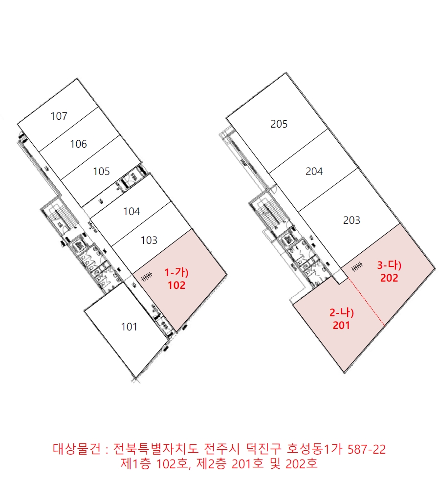 전북특별자치도 전주시 덕진구 호성동1가 587-22 1 1층102호 외 2개호 근린상가 경매 사진 19