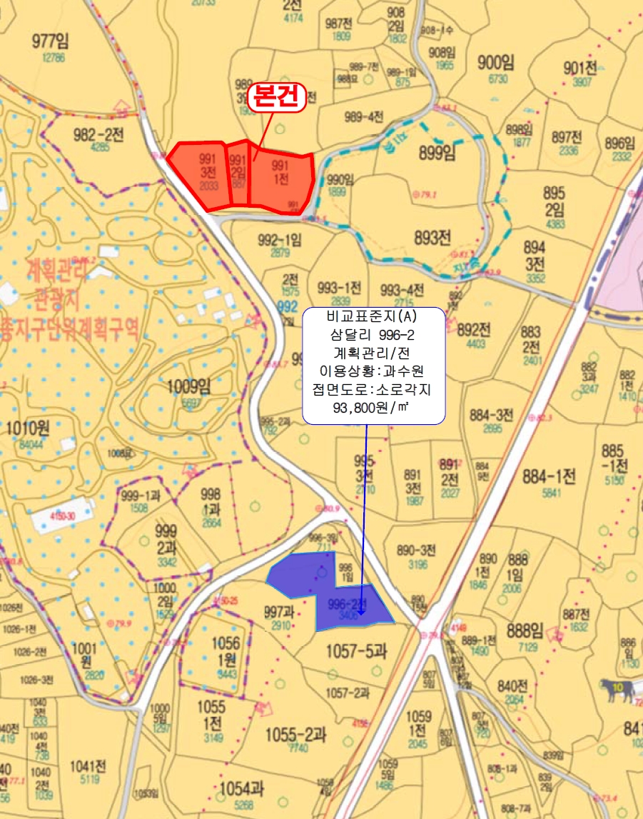 제주특별자치도 서귀포시 성산읍 삼달리 991-1 외 2필지 전 경매 사진 18
