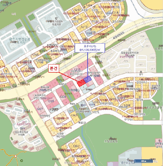 전라남도 목포시 옥암동 1237-6 대지 경매 사진 5