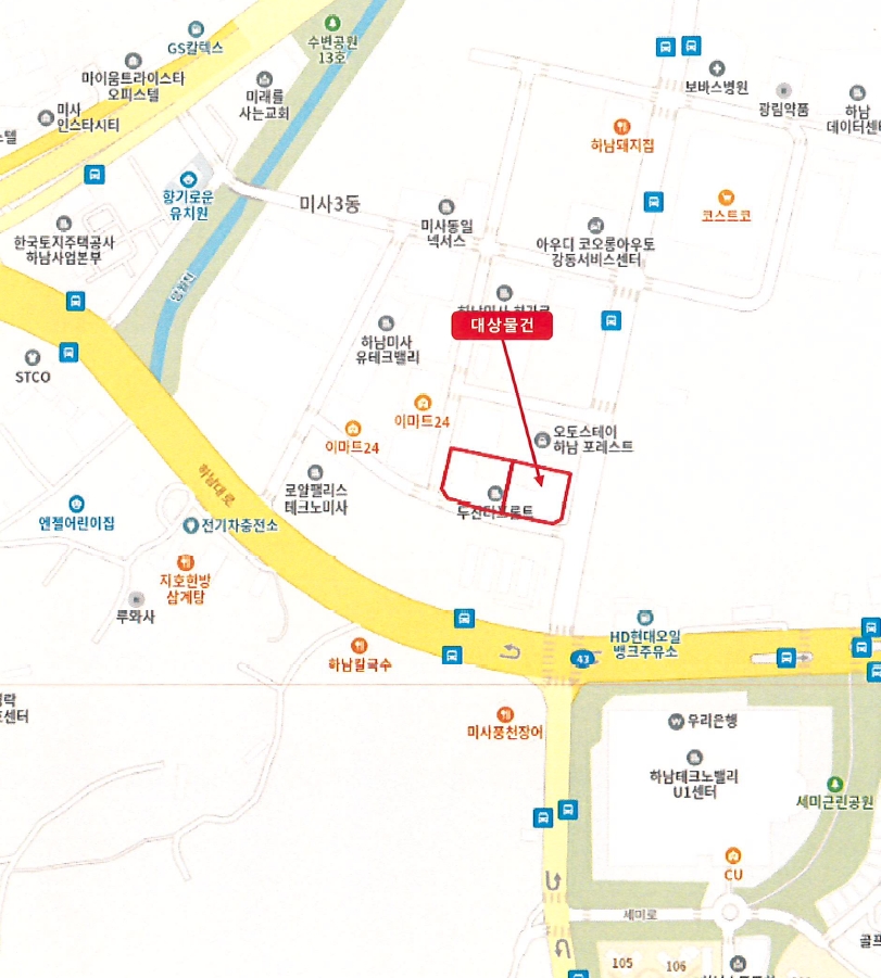 경기도 하남시 풍산동 599-2 두산더프론트미사 7층더블유710호 외 1필지 지식산업센터 경매 사진 14