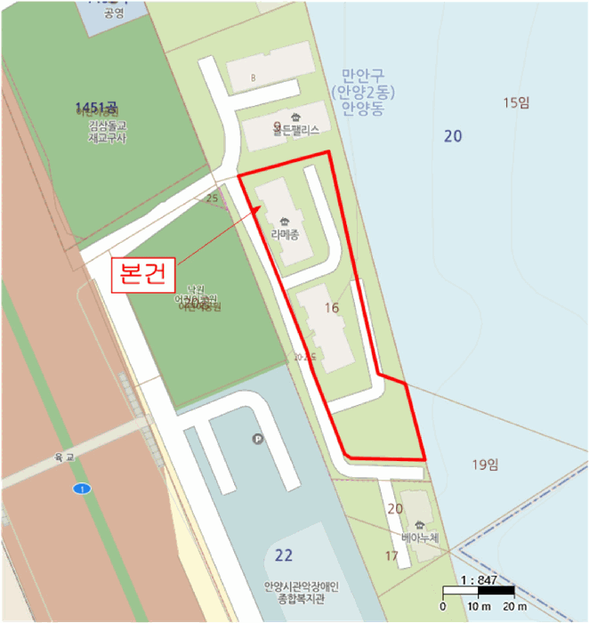 경기도 안양시 만안구 안양동 20-16 라메종1단지 에이동 4층401호 다세대(빌라) 경매 사진 24