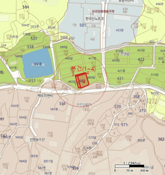 충청북도 음성군 대소면 수태리 402-1 외 3필지 답 경매 사진 11