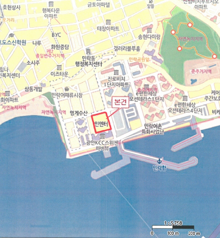 부산광역시 수영구 민락동 181-88 타워더모스트광안 1층112호 근린상가 경매 사진 23