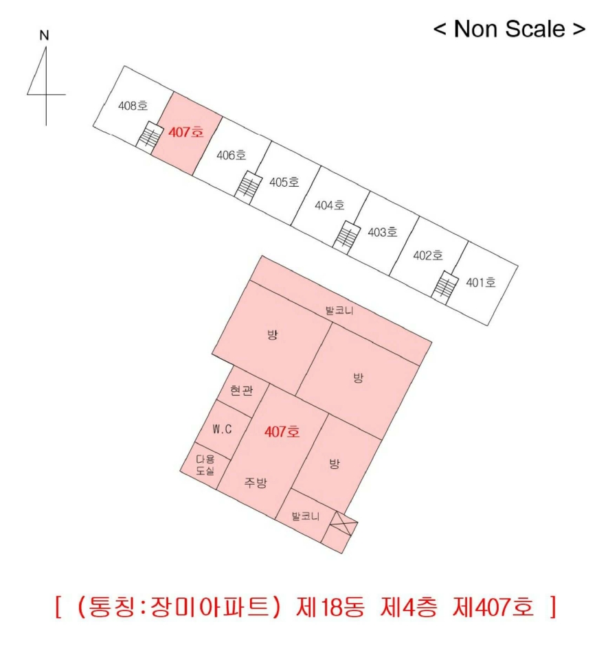 인천광역시 미추홀구 학익동 413-1 18동 4층407호 외 1필지 아파트 경매 사진 9