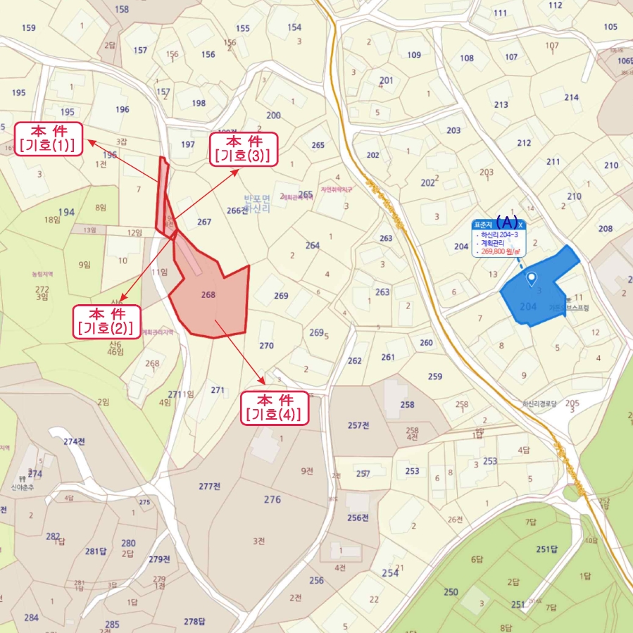 충청남도 공주시 반포면 하신리 196-5 외 3필지 전 경매 사진 11