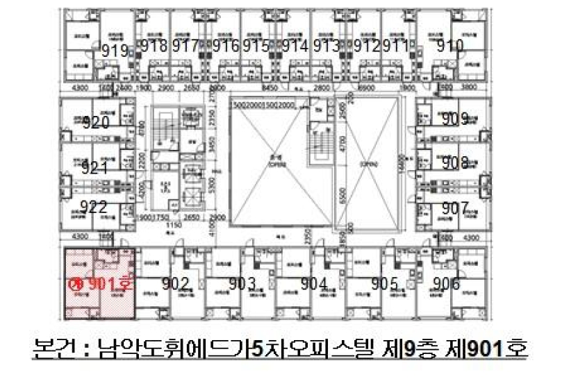 전라남도 무안군 삼향읍 남악리 2116 남악도휘에드가5차오피스텔 9층901호 오피스텔 경매 사진 16