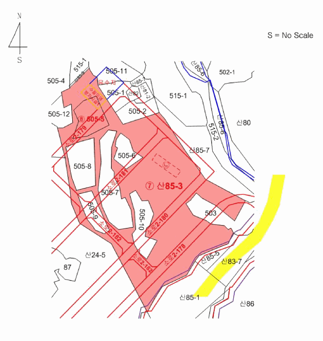 경상남도 합천군 묘산면 관기리 산85-3 외 7필지 임야 경매 사진 77