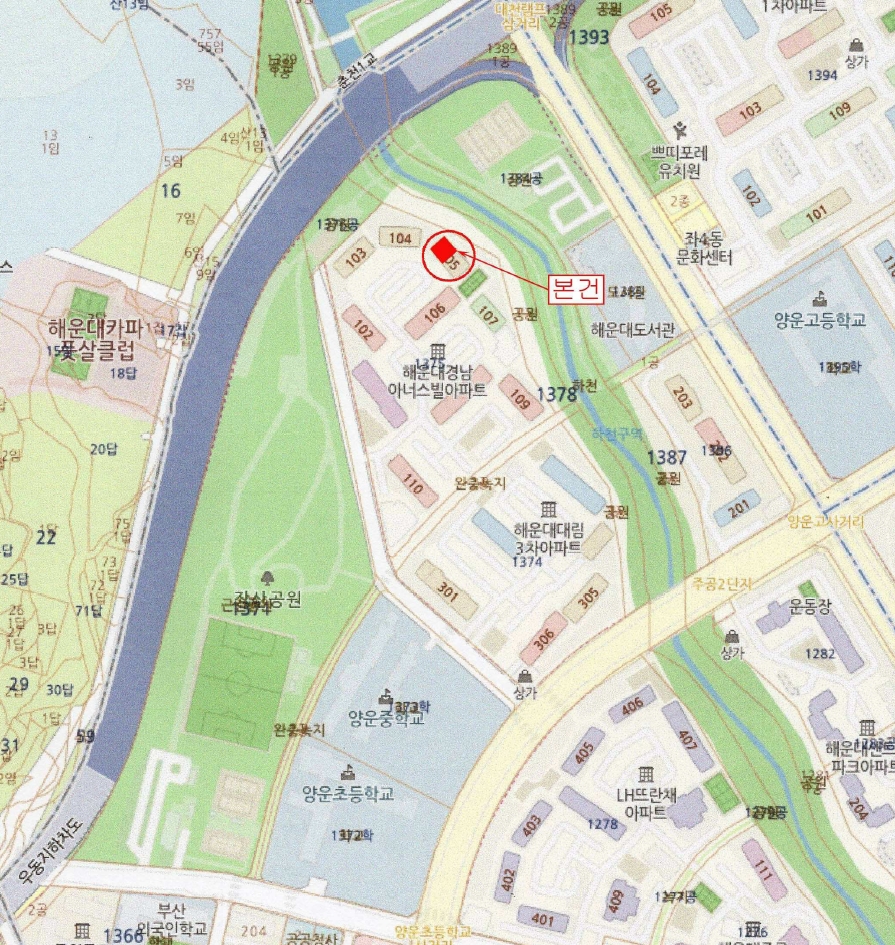 부산광역시 해운대구 좌동 1375 경남아너스빌 105동 13층1301호 아파트 경매 사진 16