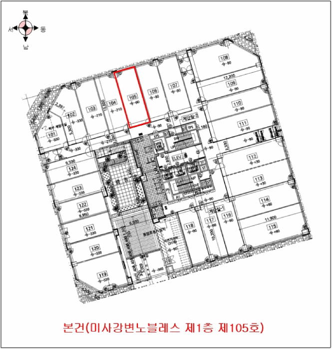경기도 하남시 망월동 1117 미사강변노블레스 1층 105호 근린상가 경매 사진 22