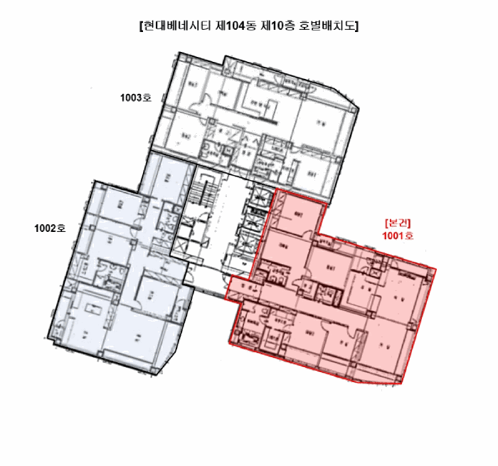 부산광역시 해운대구 우동 1432 현대베네시티 104동 10층1001호 아파트 경매 사진 16