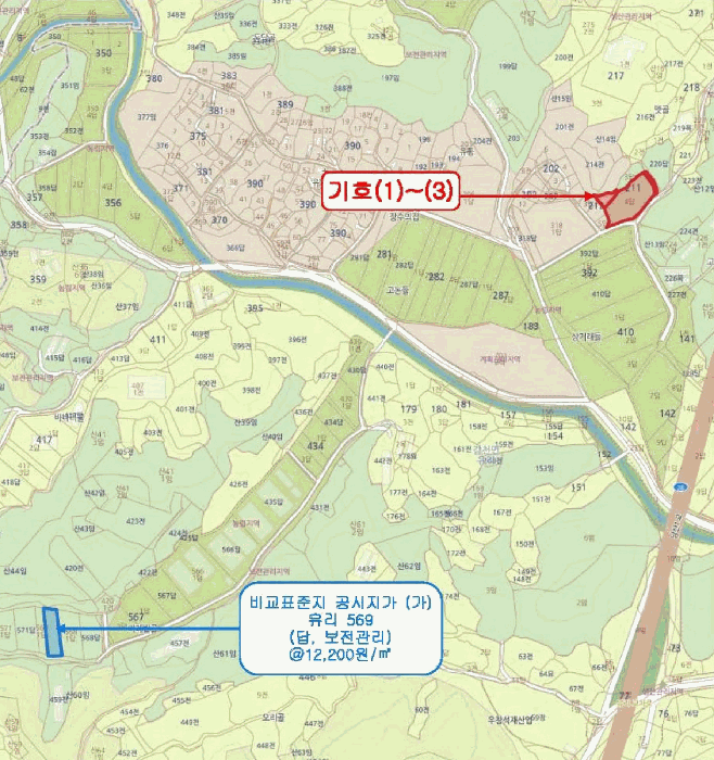 경상북도 예천군 감천면 유리 211-4 외 2필지 답 경매 사진 13