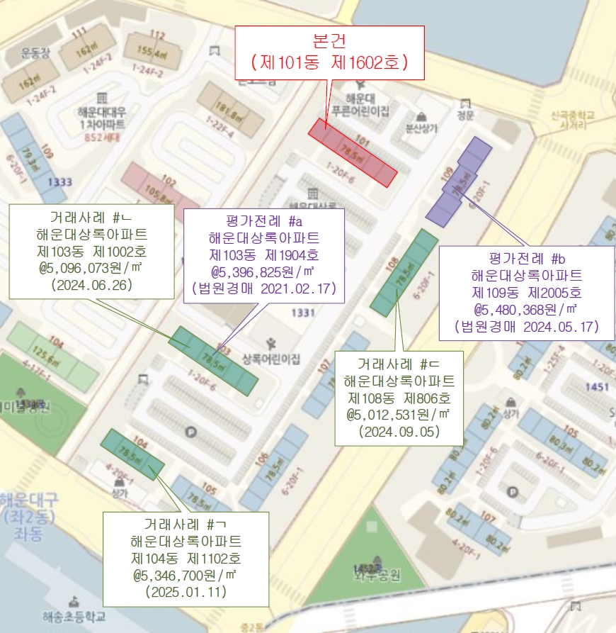 부산광역시 해운대구 좌동 1331 해운대상록아파트 101동 16층1602호 아파트 경매 사진 12